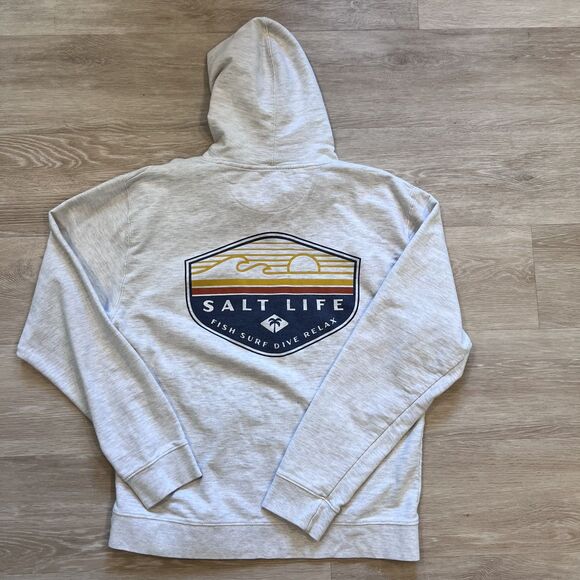 Salt Life Sweashirt Gray Men's-Size XL - Picture 2 of 6